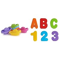 Little Boat Train Baby and Toddler Bath Toy, 6 Piece Set & ® Learn™ Bath Letters and Numbers 36pc Toddler Bath Toy