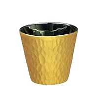 Yamakatsu Mino Pottery Rock Cup Cup, 4 Colors, 10.1 fl oz (300 ml), Japanese Pattern, Ceramic, Dishwasher Safe, Microwave Safe, Beautiful Gift, Gold REI-2052DT