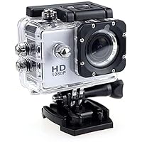Action Camera HD 1080P 30m Underwater Waterproof Camera Waterproof and Anti-Shake Riding Camera with Accessories Kit (Grey)