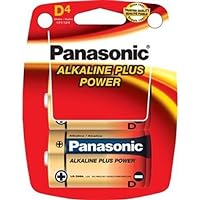 Panasonic AM1PA Alkaline D Plus Batteries - Pack of 4