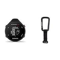 Garmin Approach G12, Clip-on Golf GPS Rangefinder, 42k+ Preloaded Courses, 010-02555-00 and Garmin Lanyard Carabiner Accessory for Compatible Devices, (010-12668-02),Black