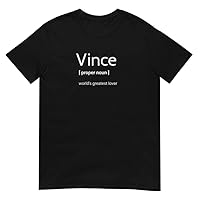 Vince World's Greatest Lover Short-Sleeve Men's T-Shirt, Romantic Gift for Vince