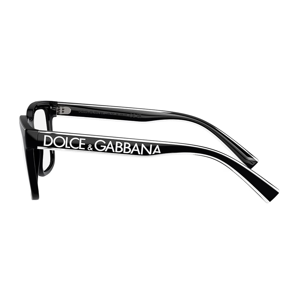 Dolce & Gabbana DG 5101 501 Black Plastic Square Eyeglasses 52mm