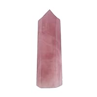 Natural Healing Crystal Wands Rose Quartz Crystal Pointsl 6 Faceted Prism Wand Gemstone Stones Carved Reiki Chakra Meditation Therapy