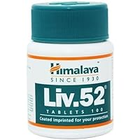 Himalaya Liv. 52 LiverCare for Liver Cleanse and Liver Detox, 375 mg, 100 Tableta, 25 Day Supply (Pack of 4)