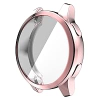 Plating Protective Case for Garmin Venu 2 / 2S Protector Frame Cover Soft TPU Shell for Garmin Vivoactive 4S / 4 Smartwatch Case (Color : Pink, Size : for Venu 2S)