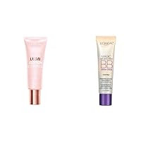 L'Oréal Paris Makeup True Match Lumi Glotion Natural Glow Enhancer Lotion Fair 1.35oz & Magic Skin Beautifier BB Cream Tinted Moisturizer Fair 1fl oz