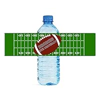 Football Party Theme Water Bottle Labels Easy to use self Stick Birthday Team School