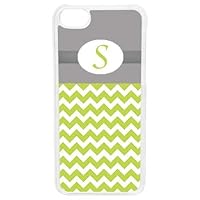 CellPowerCasesTM Monogram Green Chevron Case for iPhone 5c (Clear Case)