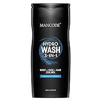 Hydro Body Wash 3 in 1 Body Wash | Face Wash | Hair Shampoo | Energizing & Hydrating Refreshing Deep Cleansing Neem Aloe vera Vegetable Glycerin 450 ml