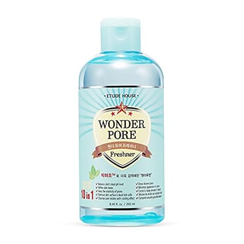 ETUDE HOUSE Wonder Pore Freshner 8.45 fl.oz. (250ml) - Pore Care Astringent with Peppermint Extract, Deep Cleansing, Sebum Control, pH4.5 Care, Makes Skin Pure