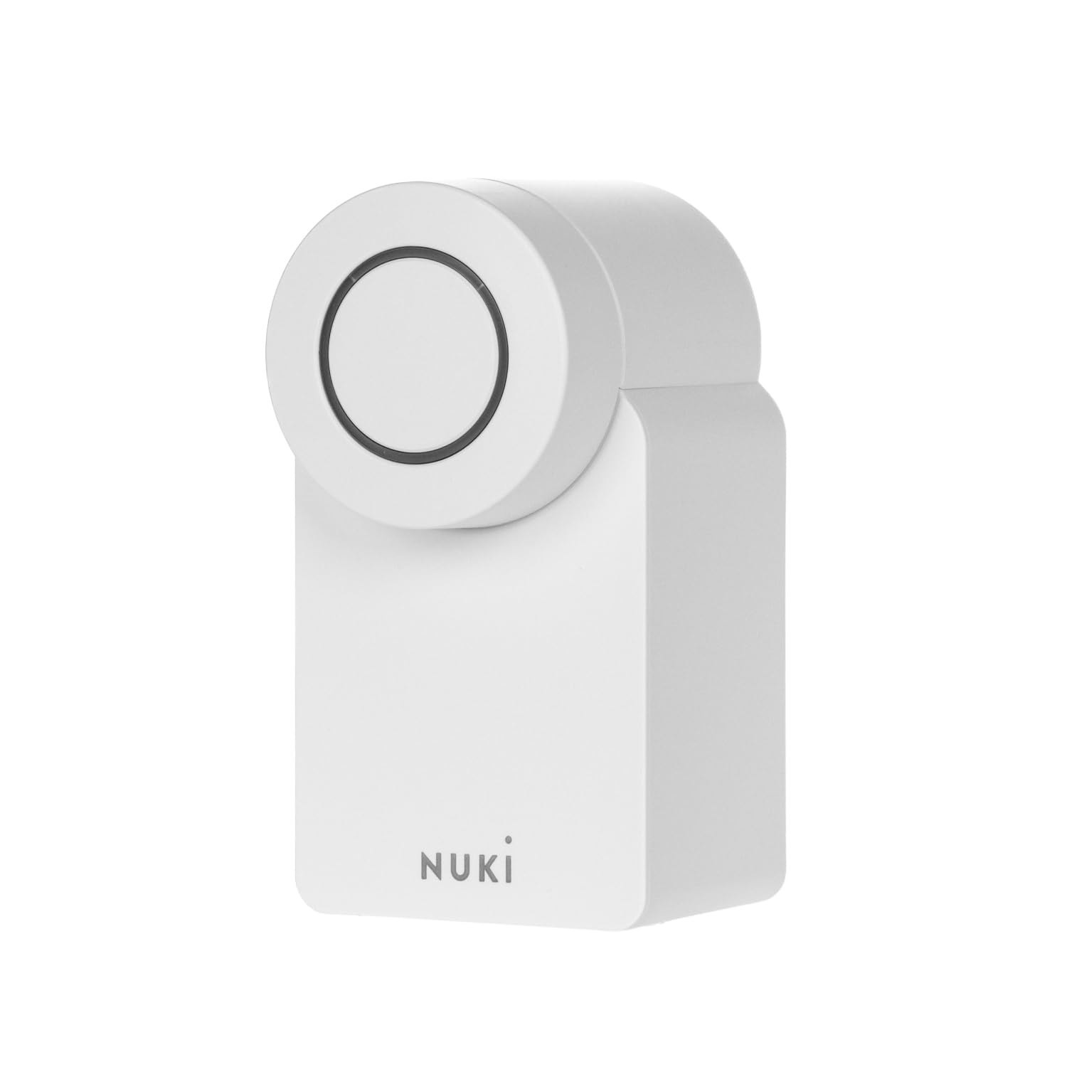 Nuki Smart Lock (4. Generation), smartes Türschloss mit Matter für schlüssellosen Zutritt ohne Umbau, elektronisches Türschloss macht das Smartphone zum Schlüssel, weiß