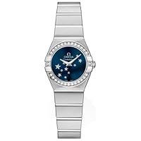 Omega Constellation Diamond Blue Star Dial Stainless Steel Ladies Watch 12315246003001