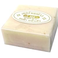 3x60 g. K.BROTHERS Milk Soap Body Face White Acne Jasmine Rice Collagen Handmade Herbal by jawnoy