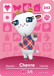 Chevre - Nintendo Animal Crossing Happy Home Designer Amiibo Card - 242