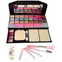 TYA Fashion 6155 Multicolour Makeup Kit + 5 Pink Makeup Brushes Set - (Pack of 6)