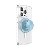 PopSockets Phone Grip with Expanding Kickstand, Compatible with MagSafe, Adapter Ring for MagSafe Included, Wireless Charging Compatible - Blue Sigh