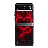 jjphonecase R3682 Devil Heart Case Cover for Motorola Razr 40