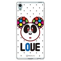 SECOND SKIN Love Panda Black Dot (Soft TPU Clear) Design by Moisture/for Xperia Z4 SOV31/au ASOV31-TPCL-777-J179