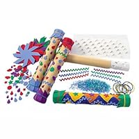 Colorations - RAINKIT DIY Rainstick Kit for Kids, Set of 12, EVA Foam and Cardboard, Native American, Craft Kit, Self-Adhesive, Toys for Kids, Early Learning, Multi-Cultural, Social Sensitivity