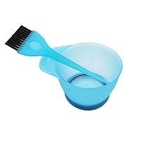 comb 1 Set Hair Dye Color Brush and Bowl Set Hair Color Brush Mixing Bowl Kit for Hair Tint Dying Coloring Applicator Blue