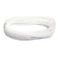 Solid Deco Flex Mesh Tube for Wreaths, 8mm, 10 Yards (Iridescent White)