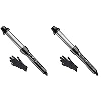 REVLON Adjustable Barrel 2 in 1 Curling Wand, 1 and 1-1/2 inch (Pack of 2)