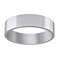 925 Sterling Silver Unisex 6mm Comfort Fit Flat Wedding Band Ring Jewelry Gifts for Women - Ring Size Options: 10 11 12 7 8 9