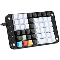 Koolertron Single-Handed Programmable Mechanical Keyboard with Cherry MX Red Switch,All 46 Programmable Keys Tools Keypad,8 Macro Keys,PBT Keycaps.[SMKD72-B]