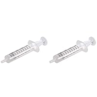 Kids & Baby Oral Dosage Syringe & Dispenser, Transparent, Easy to Use and Reusable, 2 TSP (10 ml) Capacity (Pack of 2)