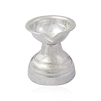 Diya Lamp in Pure Silver (2.25 inches) - Ghee Dipam Lamp