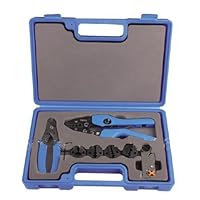 T03C-5D Tool Kits for crimping coaxial cable with 5 die sets Coxial Crimping Tool Kit Manual Crimping TooL Set