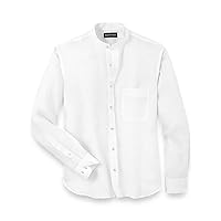 Paul Fredrick Men's Classic Fit Linen Solid Casual Shirt White Xl Tall SMS010L