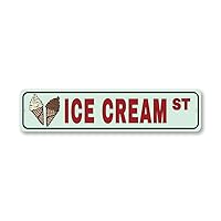 Ice Cream Street Sign - 3 x 13