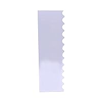 PME Tall Patterned Edge Side Scraper for Cake Decorating-Scallop, Standard, Transparent