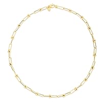 14k Yellow Gold 5.9mm Jax Link Chain Necklace With Lobster Clasp 18 Inch Jewelry Gifts for Women