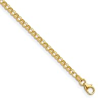 18k Gold 3.3mm Solid Rolo Chain Necklace 18 Inch Jewelry for Women
