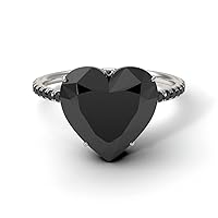 Choose Your Gemstone 925 Sterling Silver Ring Heart Shaped Easy to Wear Wedding Jewelry Lightweight Modern Design Birthday Gift for Womens and Girls Size : 4,5,6,7,8,9,10,11,12,13