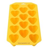 Silicone Heart Shaped Mold Tray - Each heart measures 1.5 in x 1.5 in x 1 in deep