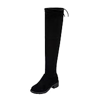 Long Woman Shoes Boots Comfort Long The Shoes Boots Winter Heels Knee Women Chunky Boots Over Teen Girl Knee High Boots