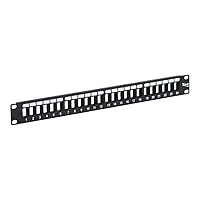 ICC Blank Patch Panel with 24 Ports for HD Style in 1 RMS