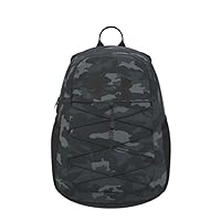 Under Armour Unisex-Adult Hustle Sport Backpack, (023) Black/Black/Metallic Black, One Size Fits All