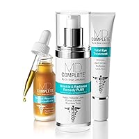 MD Complete Wrinkle Radiance Trio by Dr. Brian Zelickson - Professional Dermatologist Skincare with Retinol, Vitamin C, Peptides and Hyaluronic Acid