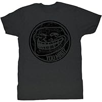 Troll Face You Mad Circle K Mens Charcoal Heather T-Shirt | XL