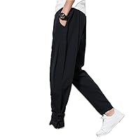 Spring Autumn Men' Pants Casual Loose Large Clothing Style Traditional Male Kimono