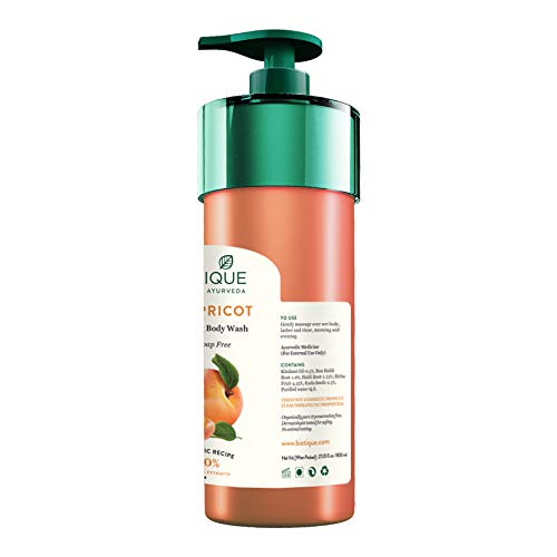 Biotique Bio Apricot Refreshing Body Wash, 800ml I 100% Soap Free