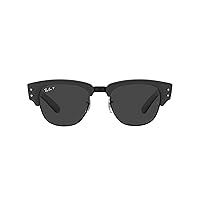 Ray-Ban Unisex Sunglasses Grey On Black Frame, Black Lenses, 53MM