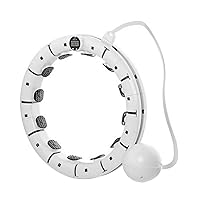 Weight Loss Hoop Adjustable Bodybuilding Circle Smart Massage Sports Fitness Ring Hoop Hula Hoops for Adults Weight Loss Weighted White