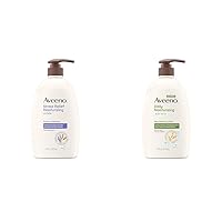Aveeno Stress Relief Moisturizing Body Lotion with Lavender & Daily Moisturizing Body Wash with Soothing Oat Creamy Shower Gel