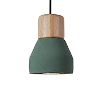 Modern Industrial Style E27 Pendant  Lights Creative Personality Cement Hanging  Lights Simple Dining Restaurant Cafe Living Room Leisure Home Lighting Flush Mount Light (Color : Green)